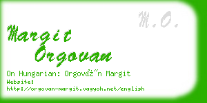 margit orgovan business card